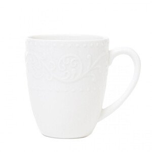 Šálka SYLIA biela s ornamentom SS23 844046 370 ml
