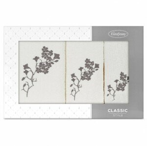 Darčeková sada uterákov BLOSSOM 3 krémová