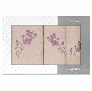 Darčeková sada uterákov BLOSSOM 3 púdrová