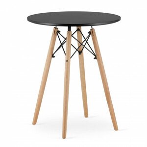 Okrúhly stôl TODI 60 cm čierny