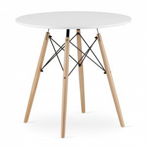 Okrúhly stôl TODI 80 cm biely