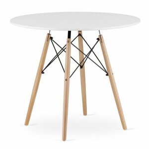 Okrúhly stôl TODI 90 cm biely