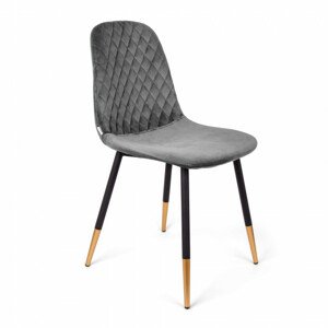 Stolička NOIR zamatová sivá SS22 933473