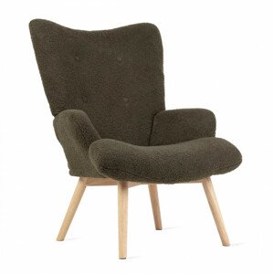 Kreslo MOSS TEDDY BOUCLÉ tmavozelené ALL 828589