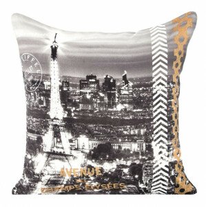 Obliečka na vankúš PARIS 7 bielo-oceľová