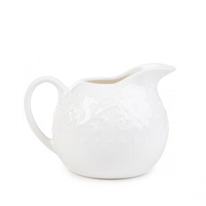 Kanvička na mlieko SYLIA biela s ornamentom 874708 260 ml