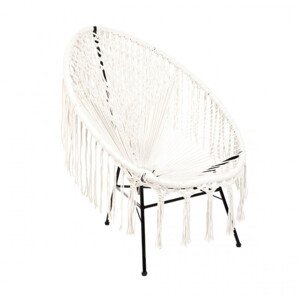 Kreslo ACAPULCO SPIRIT makramé, krémové 870960
