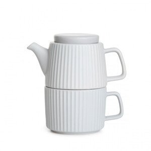 Džbán MULEN so šálkou, sivý 875613 650 ml