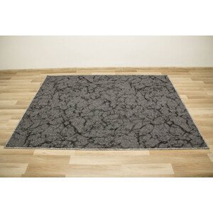 Koberec Marble 75 mramor, sivý / čierny