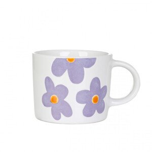 Hrnček GRADAS s veľkými fialovými kvetmi 887838 300 ml