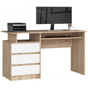 Kancelársky stôl CLP 135 cm sonoma / biely