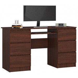 Kancelársky stôl A-11 135 cm 6SZ, wenge