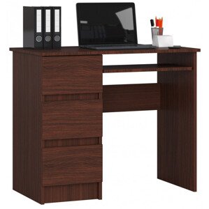 Kancelársky stôl A-6 CLP ľavostranný, wenge