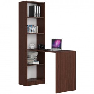 Písací stôl s regálom SMART CLP, wenge
