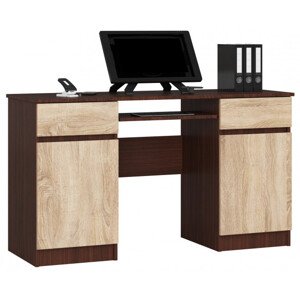 Kancelársky stôl CLP A5 2D 2SZ wenge / sonoma