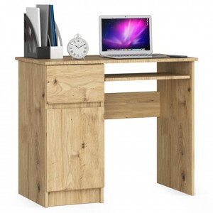 Kancelársky stôl PIKSEL ľavý, dub artisan