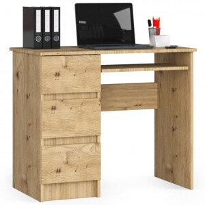 Kancelársky stôl A-6 CLP ľavostranný, dub artisan