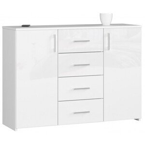Komoda K45 biela, lesk