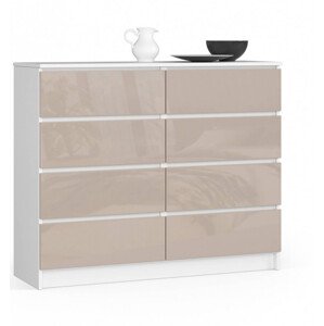 Komoda K120 8SZ CLP cappuccino, lesk