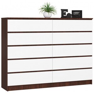 Komoda K160 10SZ CLP wenge / biela