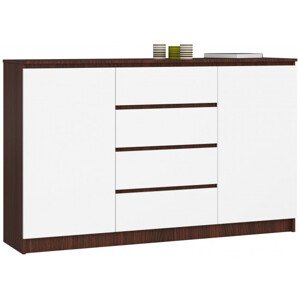 Komoda K160 2D 4SZ CLP wenge / biela