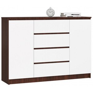 Komoda K140 2D 4SZ CLP wenge / biela