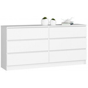 Komoda K160 6SZ CLP biela