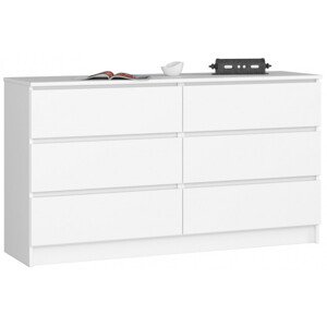 Komoda K140 6SZ CLP biela
