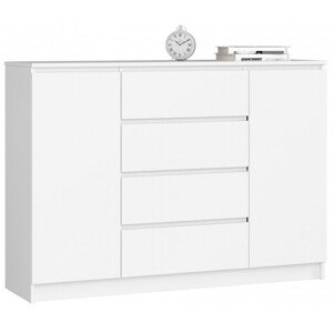 Komoda K140 2D 4SZ CLP biela