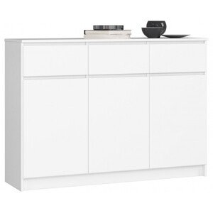 Komoda K140 3D 3SZ CLP biela
