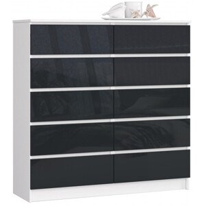 Komoda K120 10SZ CLP grafitová lesk