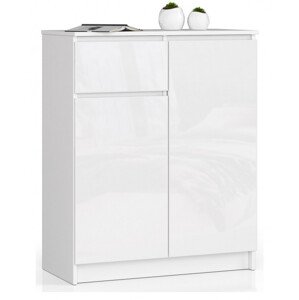 Komoda K80 2D 1SZ CLP biela lesk