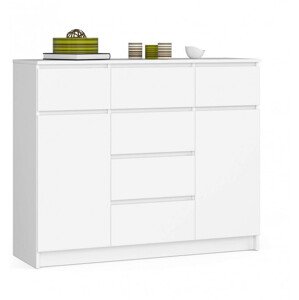 Komoda 120 cm K017 2D 6SZ biela