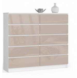 Komoda K140 10SZ CLP cappuccino lesk