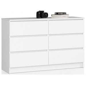Komoda K120 6SZ CLP biela