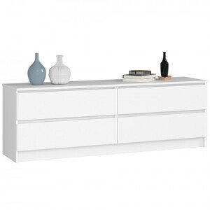 Komoda K160 4SZ CLP biela