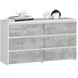 Komoda CL100 6SZ biela / betón