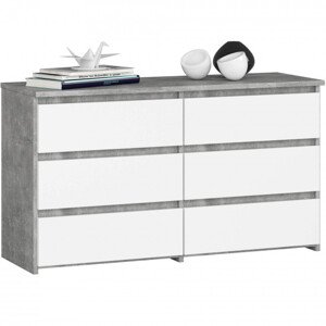 Komoda CL100 6SZ betón / biela