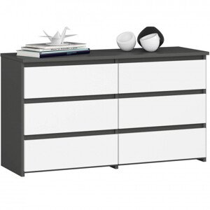 Komoda CL100 6SZ sivá / biela