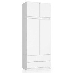 Skriňa s nadstavcom S 90 cm 2D 2SZ CLP biela
