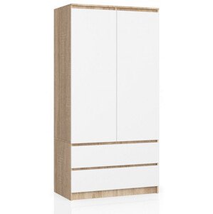 Skriňa S 90 cm 2D 2SZ CLP sonoma / biela