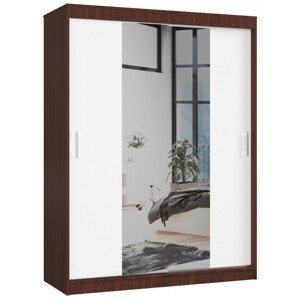 Šatníková skriňa s posuvnými dverami 150 cm CLP wenge / biela