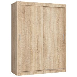 Šatníková skriňa s posuvnými dverami 150 cm CLP mono dub sonoma