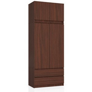 Skriňa s nadstavcom S 90 cm 2D 2SZ CLP wenge