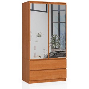 Skriňa S 90 cm 2D 2SZ 2 zrkadlá CLP olcha