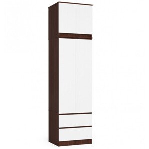 Skriňa s nadstavcom S 60 cm 2D 2SZ CLP wenge / biela