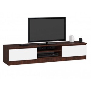 Stolík pod TV RTV K 160 CLP wenge / biely