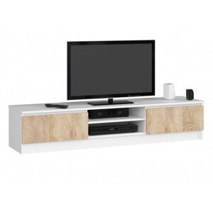 Stolík pod TV RTV K 160 CLP biely / sonoma