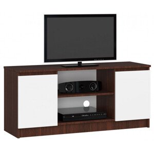 Stolík pod TV RTV 120 2D 1P wenge / biely