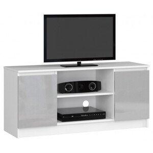 Stolík pod TV RTV 120 2D 1P metalický, lesk